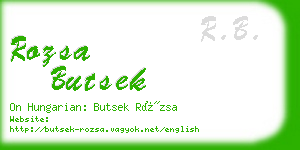 rozsa butsek business card